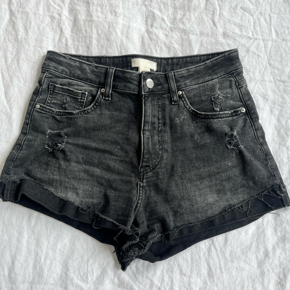 Black Jean Shorts